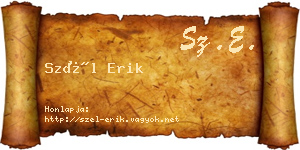 Szél Erik névjegykártya
